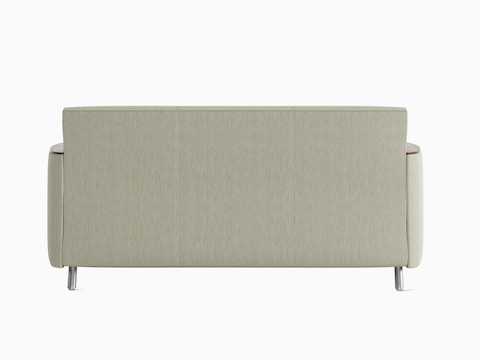 A Pamona 3-seat sofa in gray upholstery, viewed from the back.