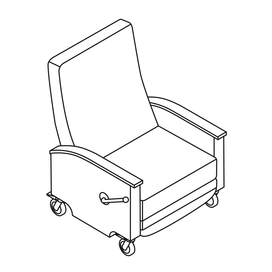 A line drawing - Nemschoff Prísto Plus Recliner