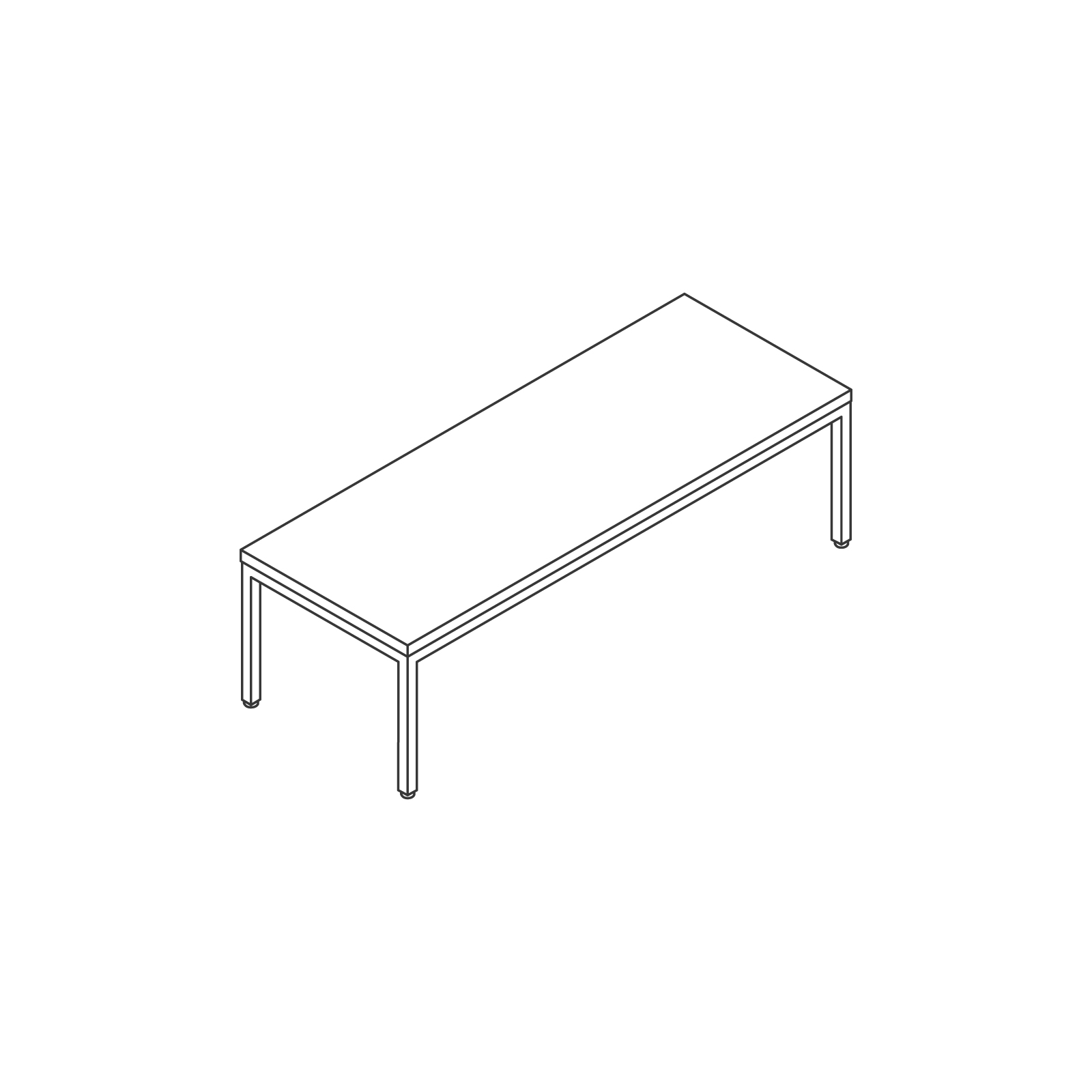 A line drawing - Nemschoff Riva Coffee Table
