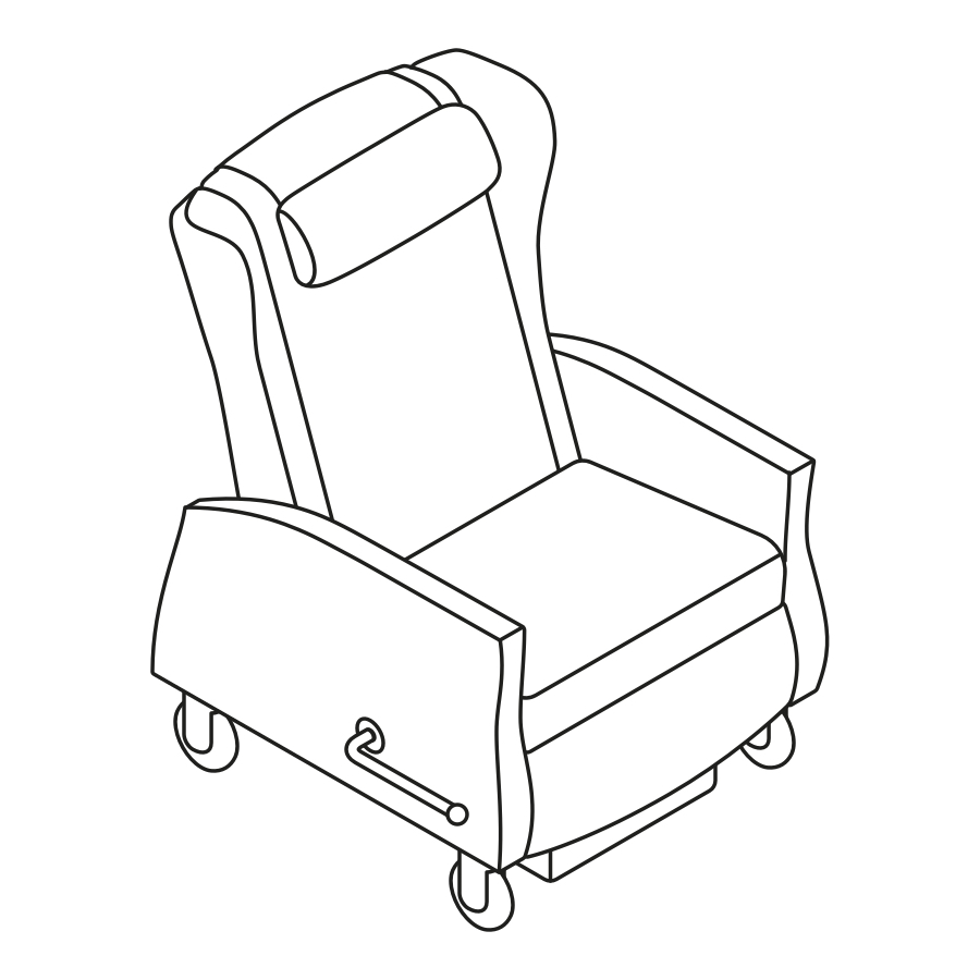 A line drawing - Nemschoff Serenity Recliner–Small
