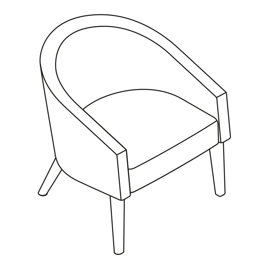 A line drawing - Nemschoff Sophora Lounge Chair