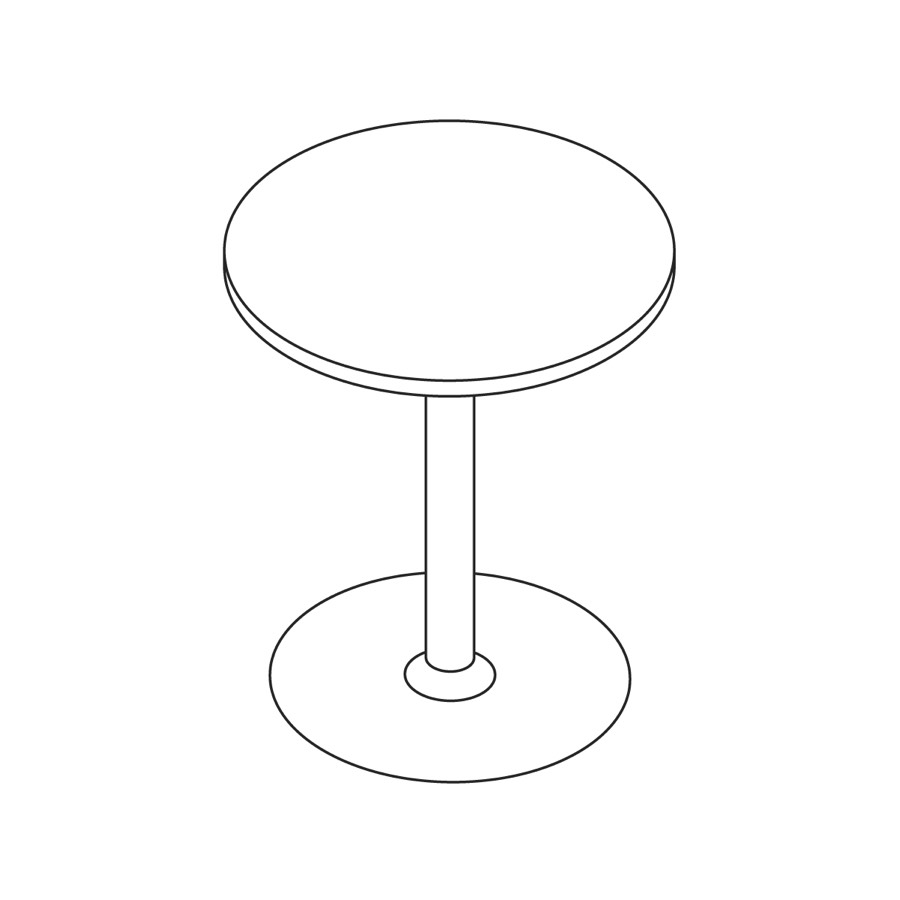 A line drawing - Nemschoff Steps End Table–Round