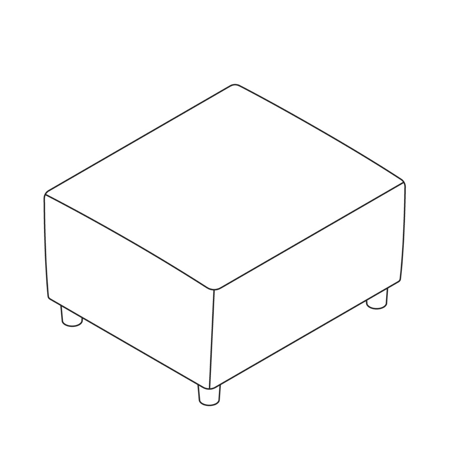 A line drawing - Nemschoff Steps Bench–Straight