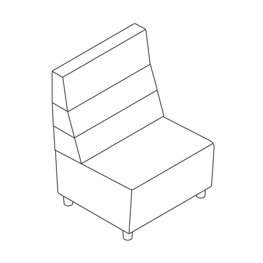 A line drawing - Nemschoff Steps Straight Seat–High Back–Armless