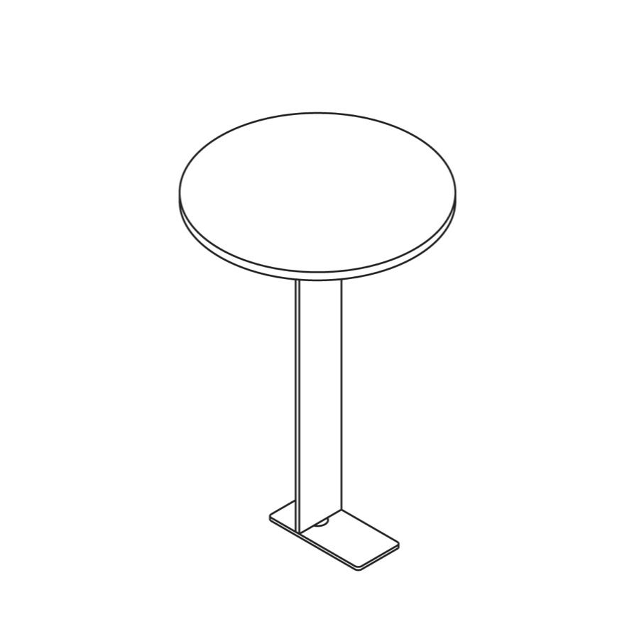 A line drawing - Nemschoff Steps Tablet Table