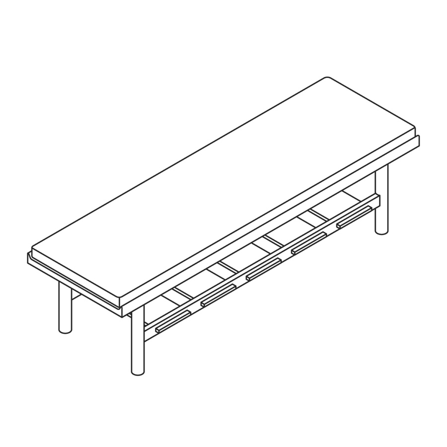 A line drawing - Nemschoff Tamarack Table and Bench