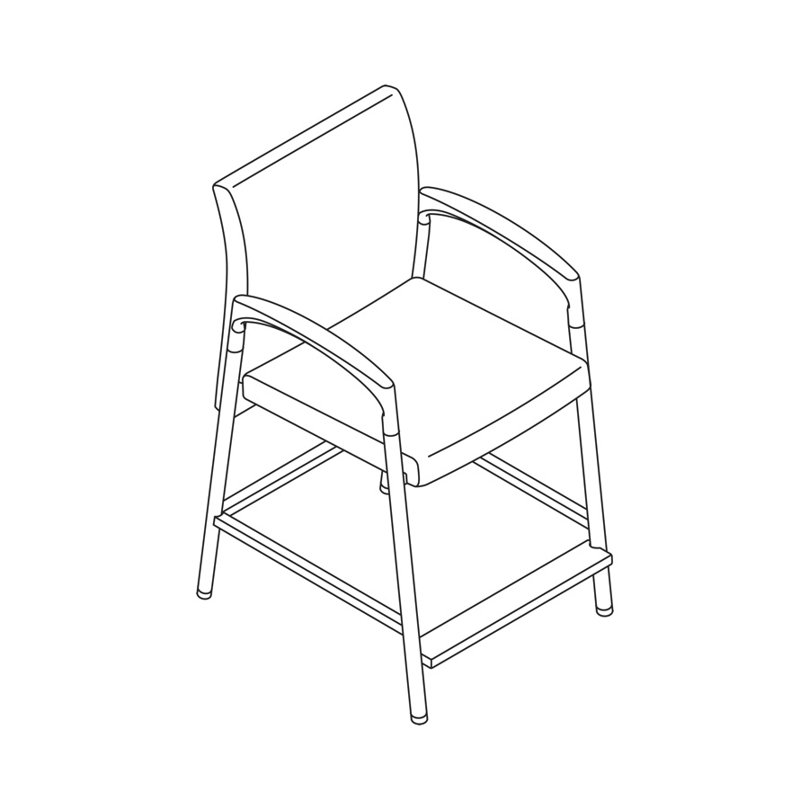 A line drawing - Nemschoff Valor Easy Access Chair