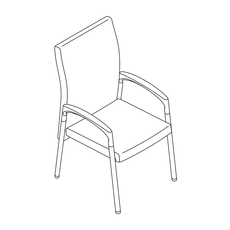A line drawing - Nemschoff Valor Patient Chair
