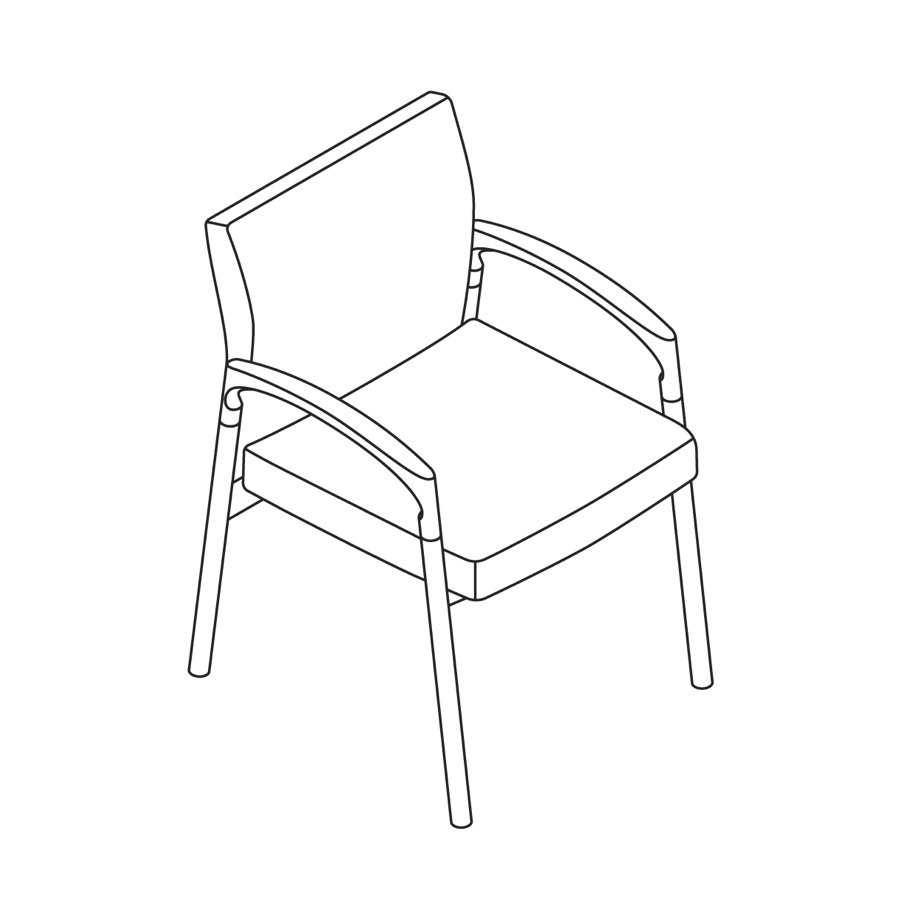 A line drawing - Nemschoff Valor Side Chair