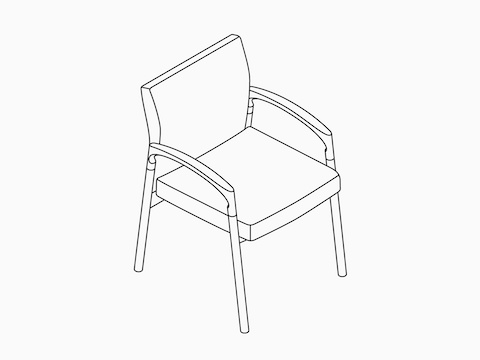 A line drawing of a Valor Side Chair.