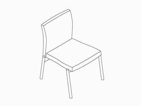 A line drawing of the Valor Stacking Chair without arms. A line drawing of the Valor Stacking Chair without arms.