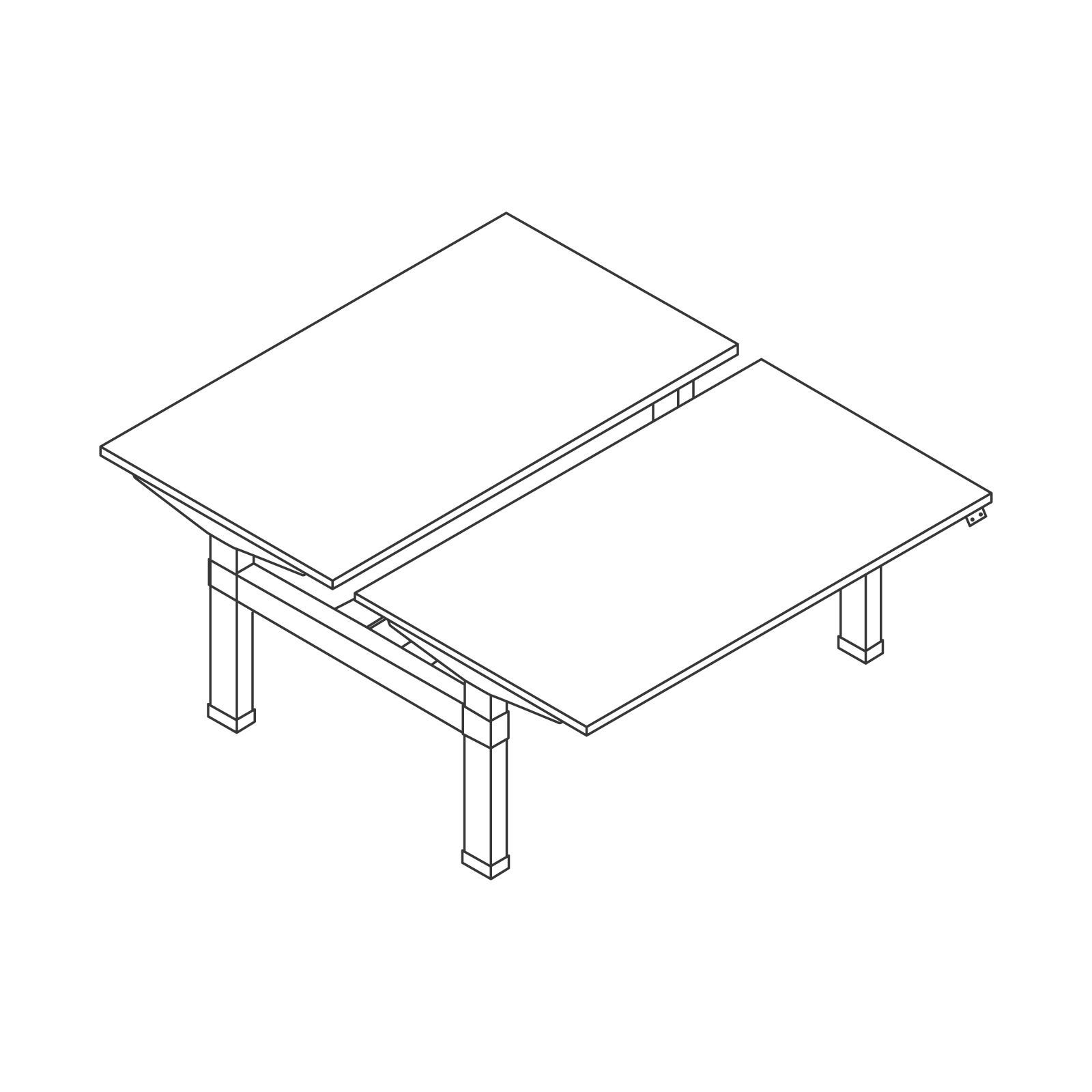 A line drawing - Rectangular Work Surface