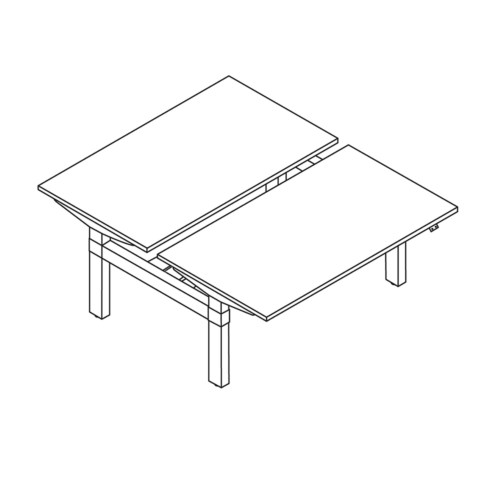 A line drawing - Rectangular Work Surface