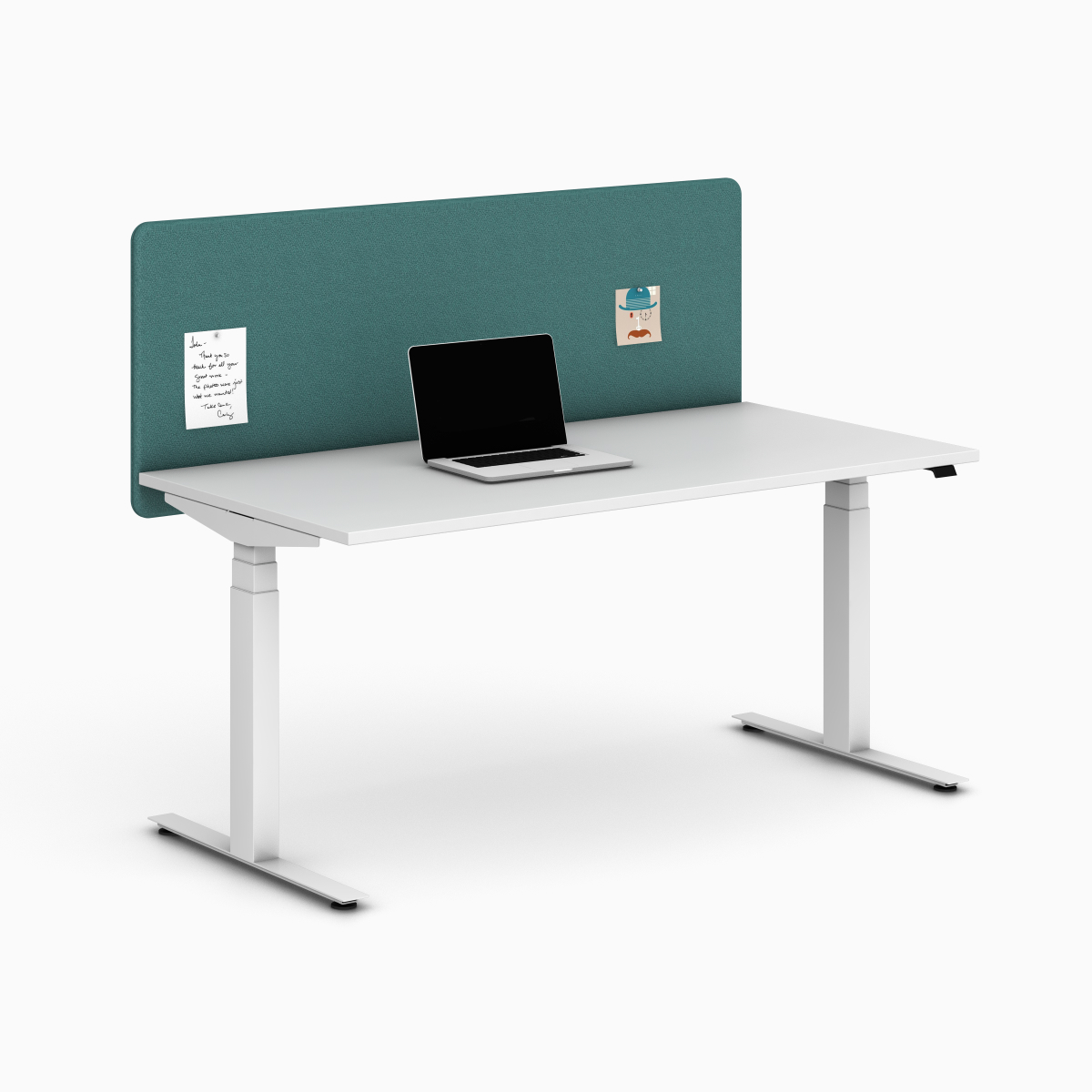 A detailed view of the base of a Nevi Sit-Stand Desk.