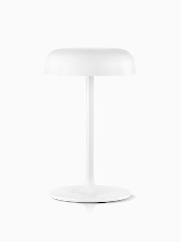 A white Ode table lamp.