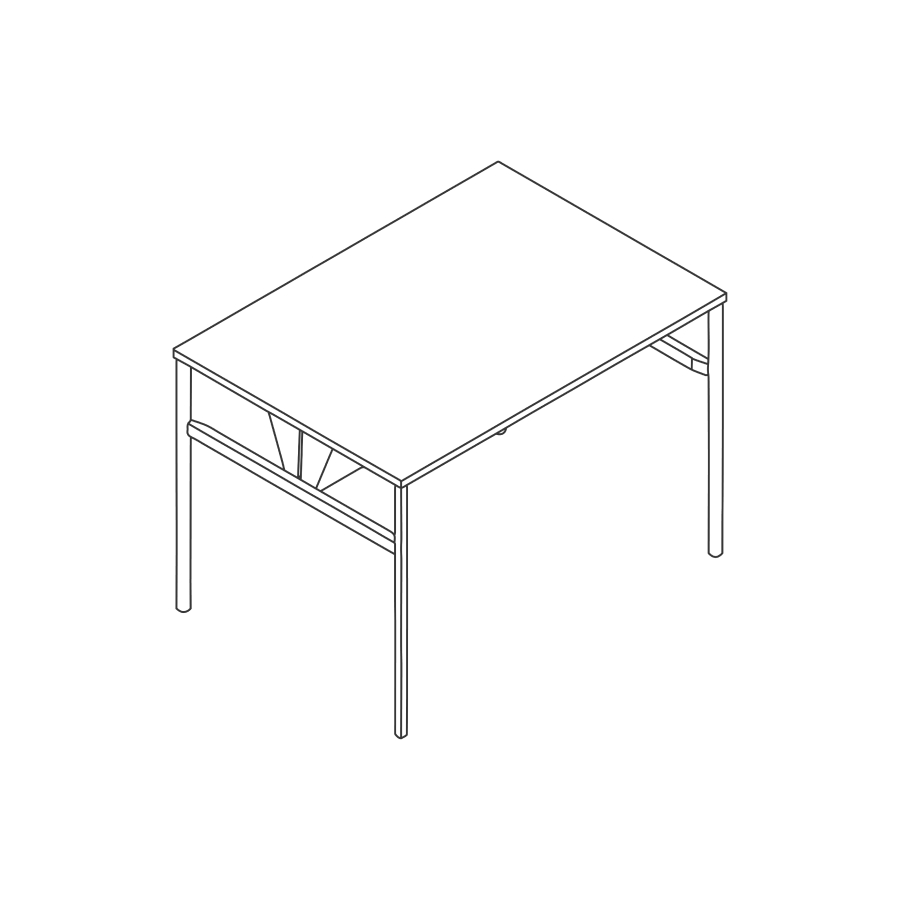 A line drawing - OE1 Communal Table–Counter Height–1 Piece–Double Sided