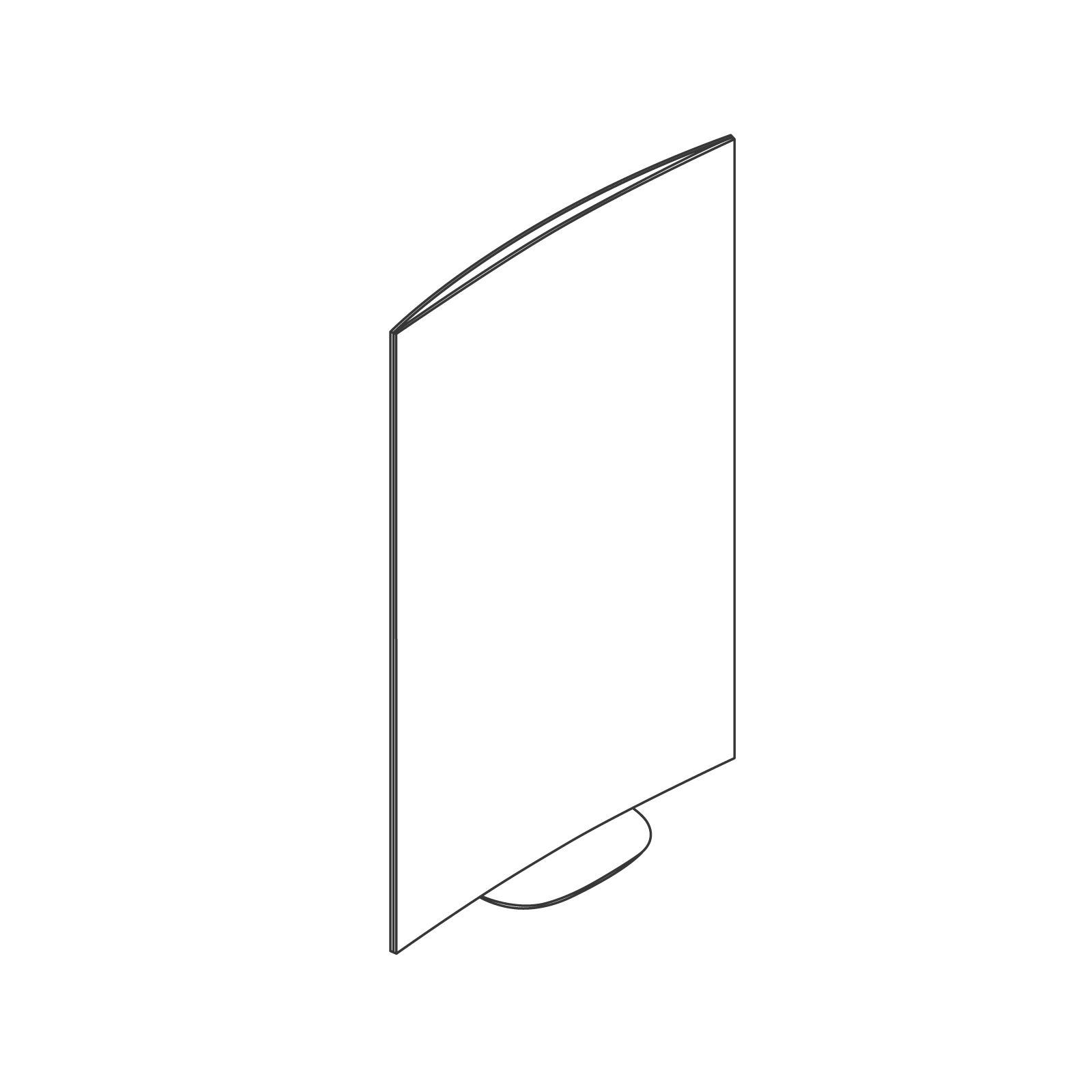 A line drawing - OE1 Curved Screen