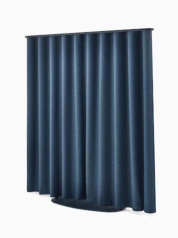 Blue OE1 Freestanding Curtain viewed from a front angle.