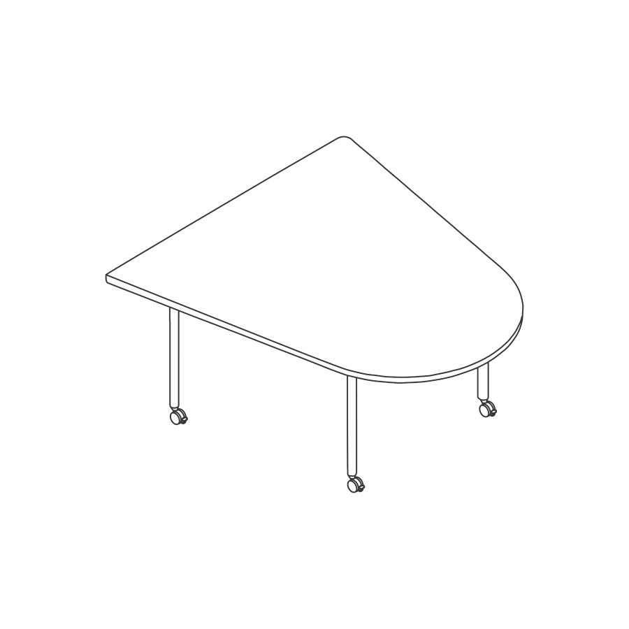 A line drawing - OE1 Huddle Table