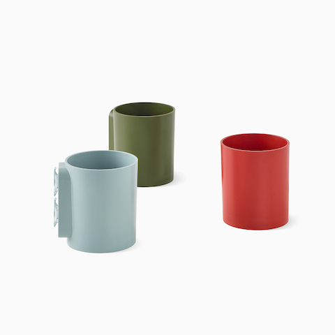 Light blue, green and red OE1 Marker Cups.