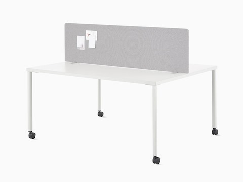 Grey OE1 Movable Screen on a white OE1 Project Table.