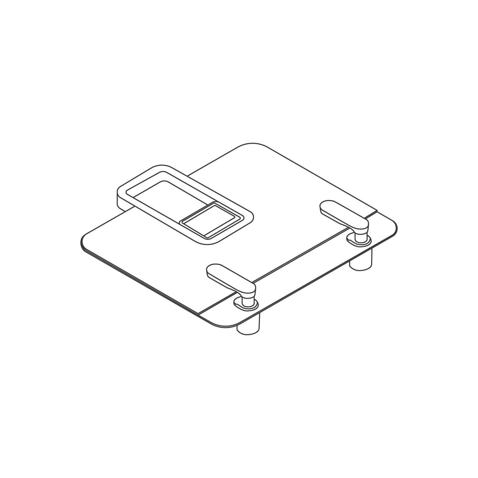 A line drawing - Ollin Laptop and Tablet Mount