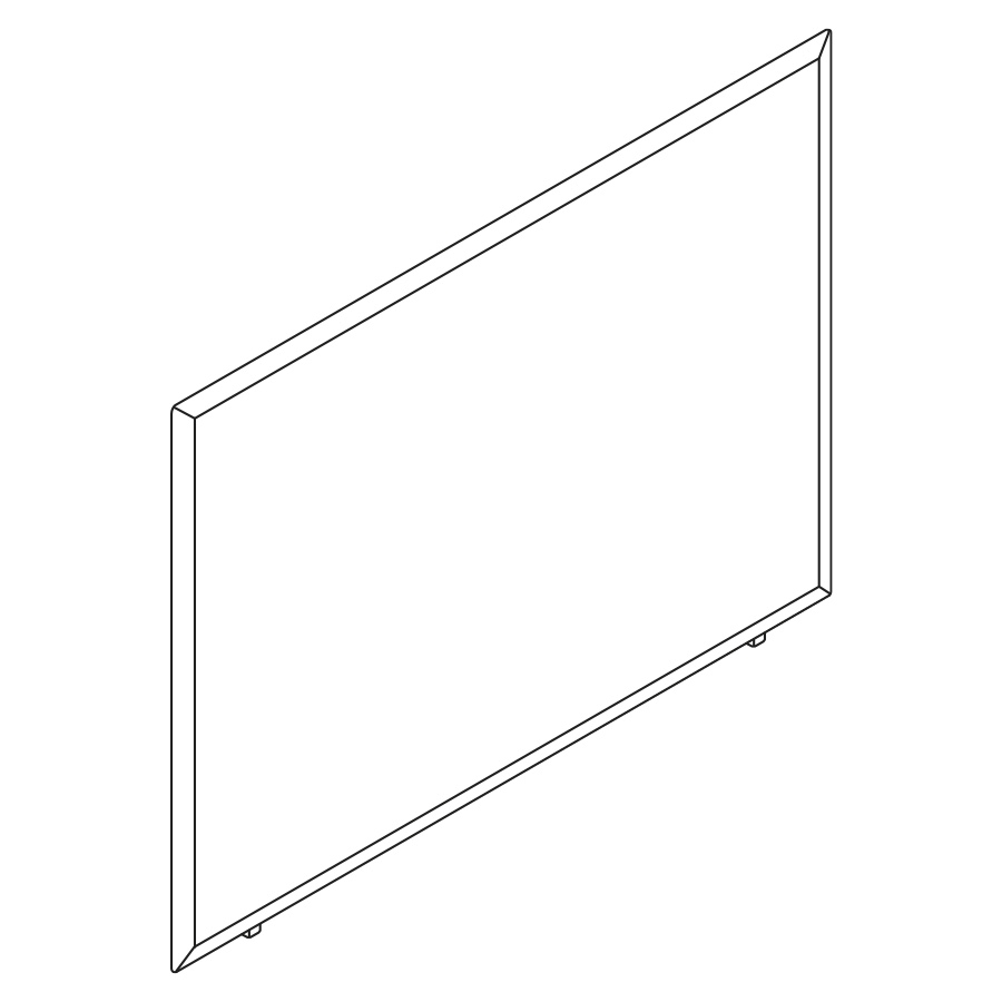 A line drawing of a Pari Freestanding Screen.