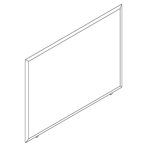 A line drawing of a Pari Freestanding Screen.