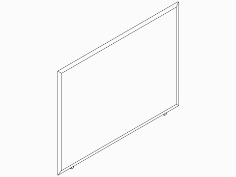 A line drawing of a Pari Freestanding Screen.