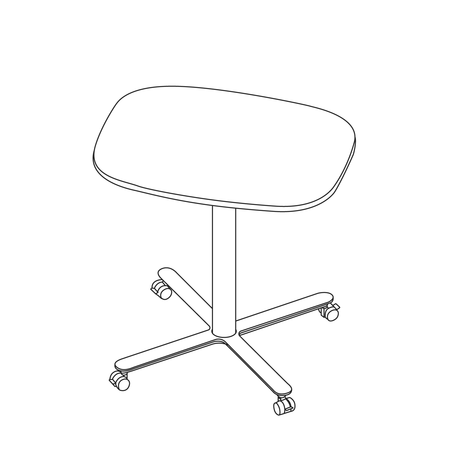 A line drawing - Passport Work Table–Large