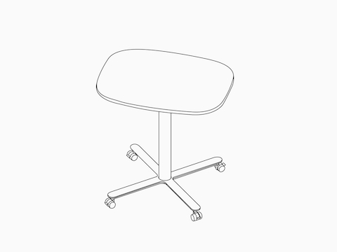 A line drawing - Passport Work Table – Large