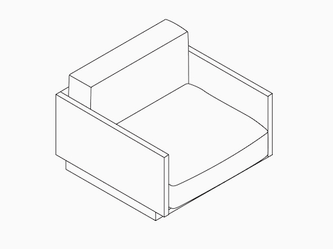 A line drawing - Pawson Drift Lounge Chair