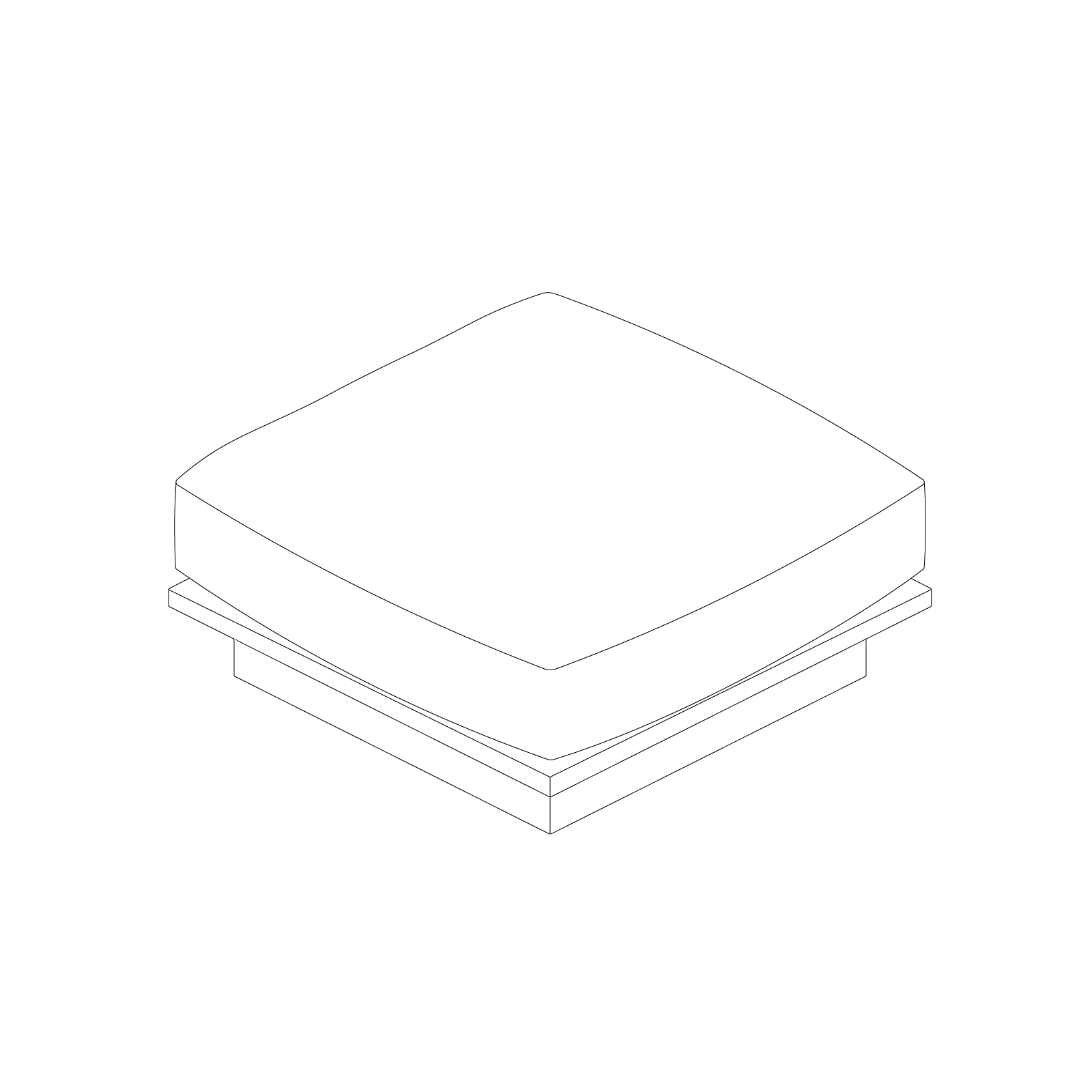 A line drawing - Pawson Drift Ottoman