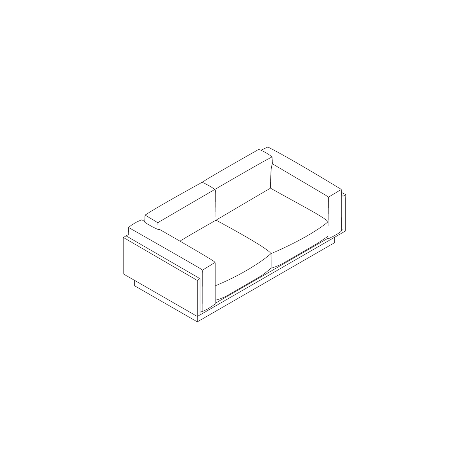 A line drawing - Pawson Drift Sofa