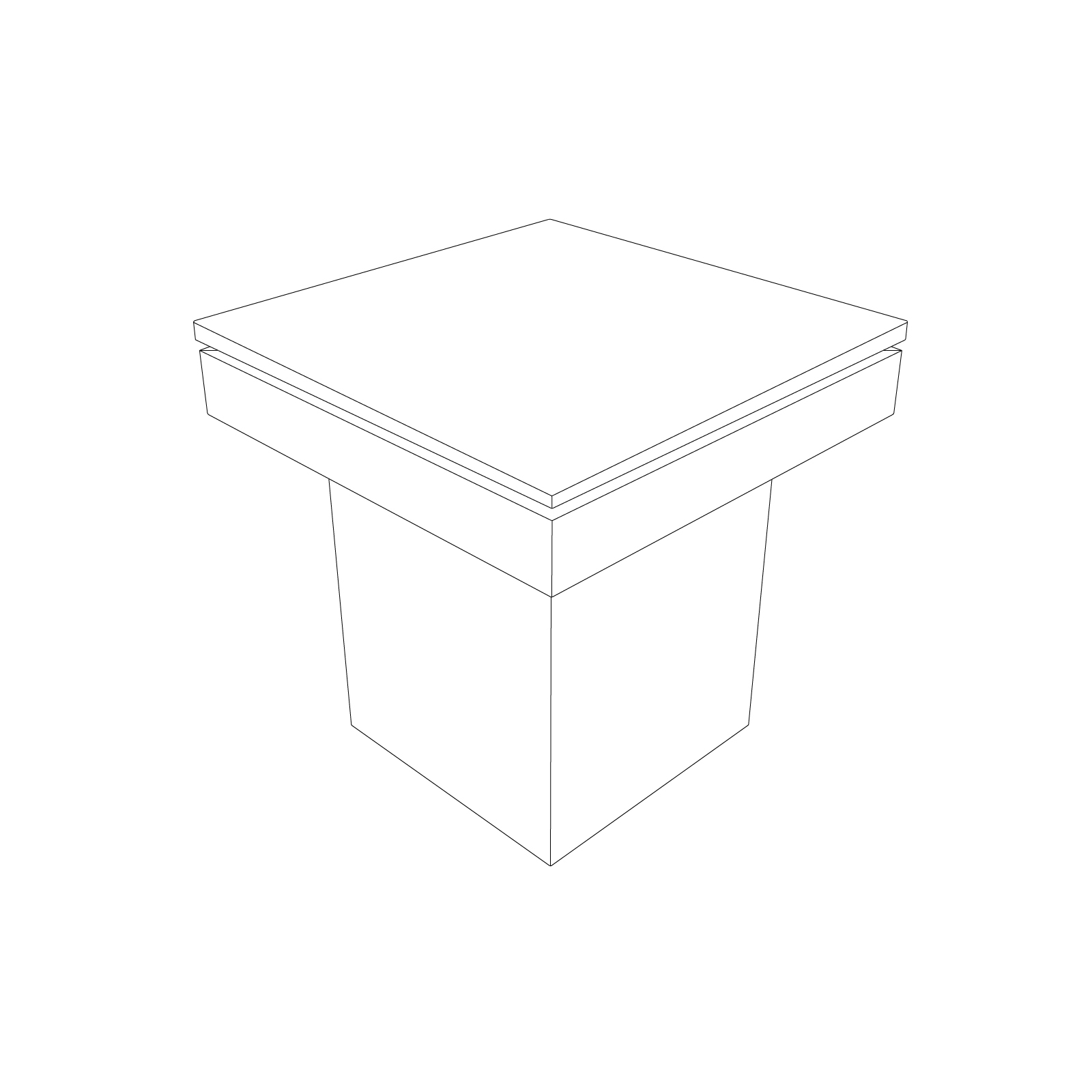 A line drawing - Pawson Drift Side Table