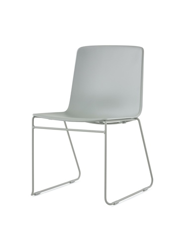 A mineral Pronta Stacking Chair.