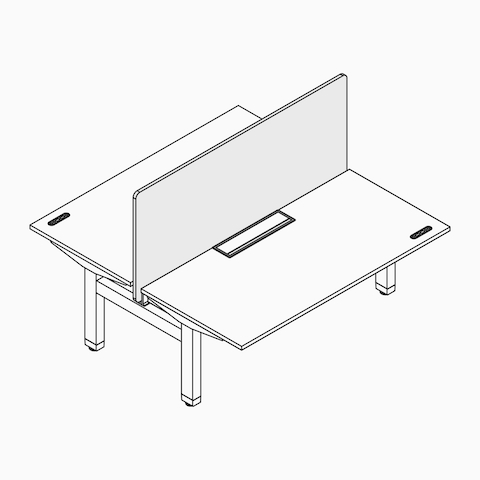 A line drawing of Ratio with a screen.