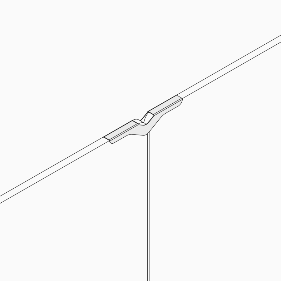 线描图：Ratio的屏风定位器。