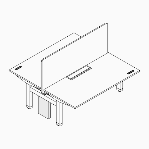 A line drawing of a Ratio vertical riser.