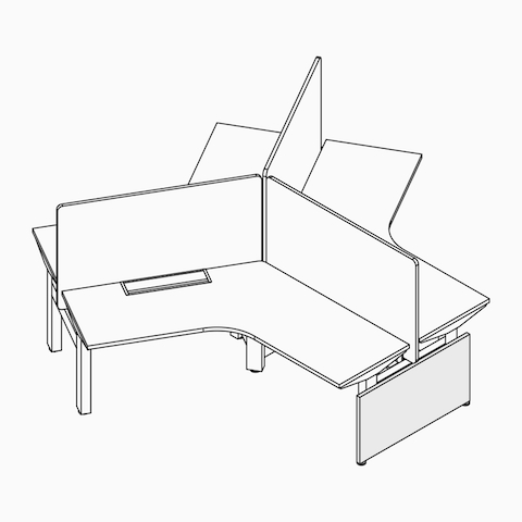 A line drawing of a Ratio end slab.