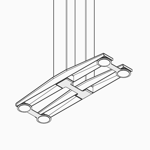 A line drawing of a Ratio spacing plate.