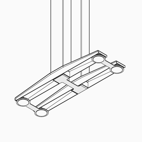 A line drawing of a Ratio spacing plate.