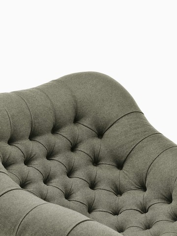 Rohde Easy 座椅上的绿色布料特写。