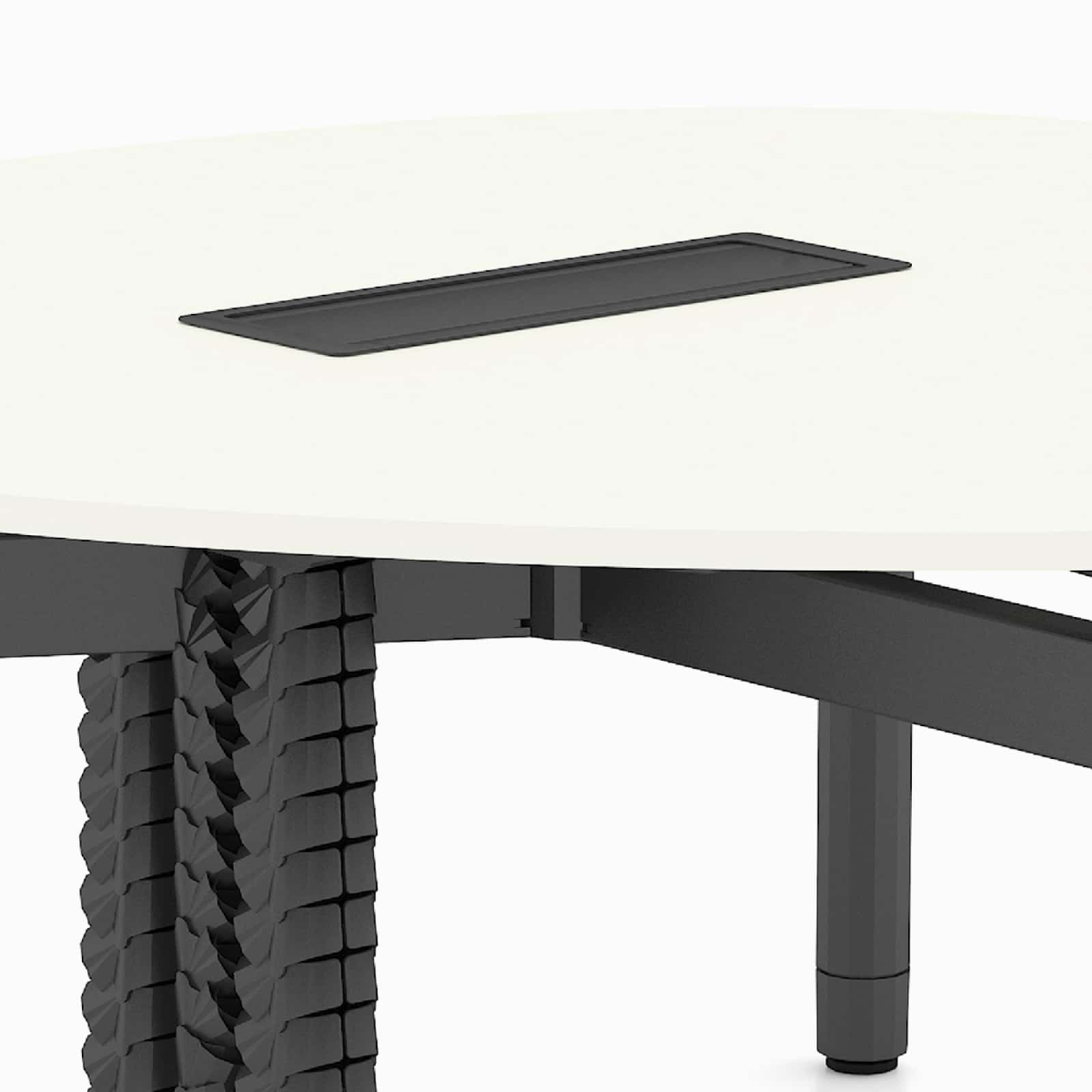 A close-up view of surface access on a Shift Levels Table.