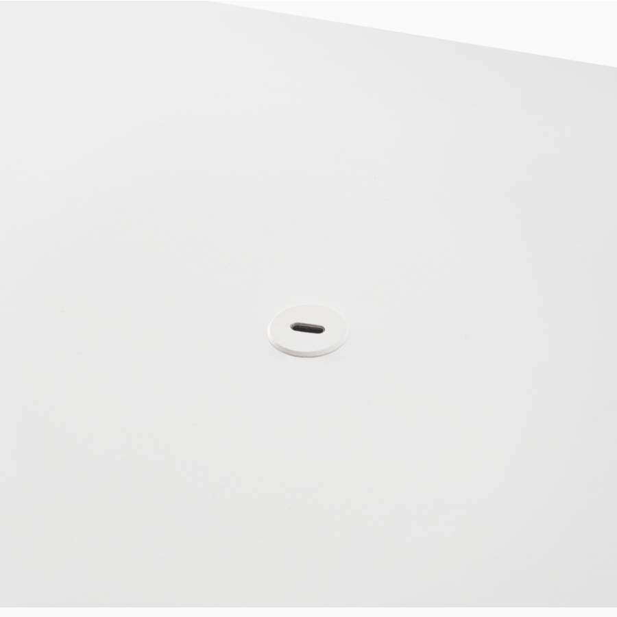 Surface-integrated single port USB-C power solution shown in white.