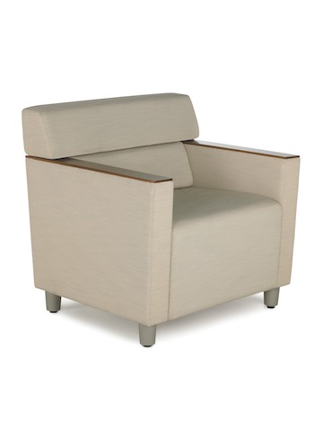 A beige Steps Lounge System armchair, viewed from a 45-degree angle.