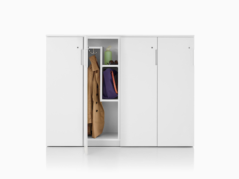 Various Tu storage components create the structure for two adjacent workstations. Various Tu storage components create the structure for two adjacent workstations.