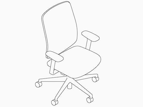 A line drawing - Verus Chair A line drawing - Verus Chair