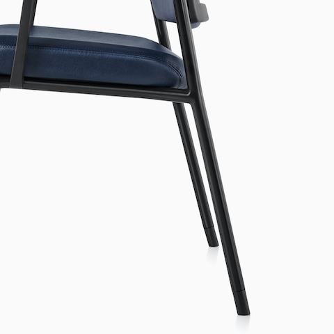 A close-up view of a Verus Plus Chair with angled wall-saver legs.