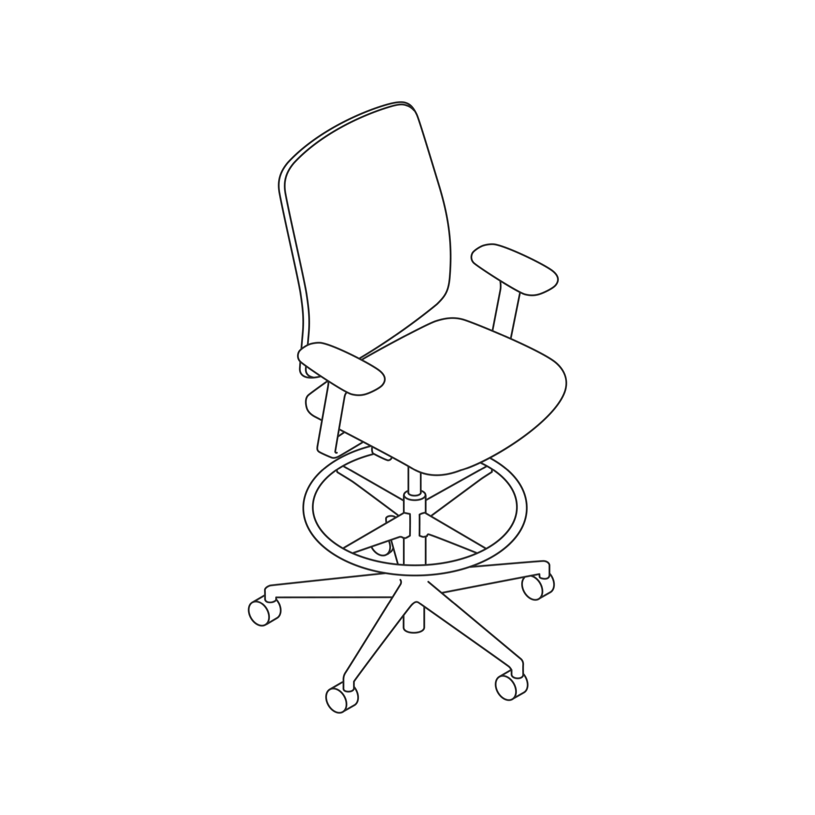 A line drawing of a Verus Stool.